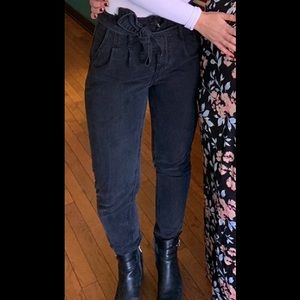 Robertson & Rodeo Black High Waisted Paperbag Pant